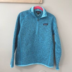 Patagonia 1/4 zip blue better sweater - small